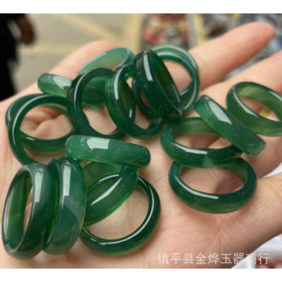 玛瑙戒指玉髓细戒指线戒尾戒手持跑环男女款饰品配件DIY 直播批发图3