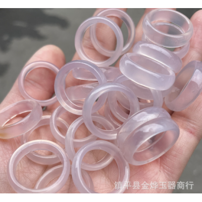 玛瑙戒指玉髓细戒指线戒尾戒手持跑环男女款饰品配件DIY 直播批发图2