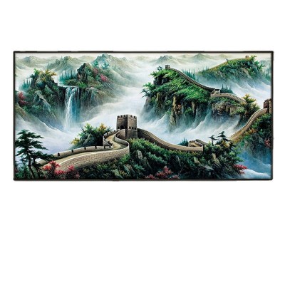 新中式万里长城靠山挂画办公室客厅有山无水牌匾客房茶室大装 2幅起批图5