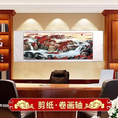 红楼梦人物画轴批发 山水画客厅办公室装饰画 古典装饰画批发 2件起批图3