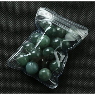 翡翠A货油青散珠冰种玉珠子圆珠子DIY配件手链项链珠配件4mm-13mm图5