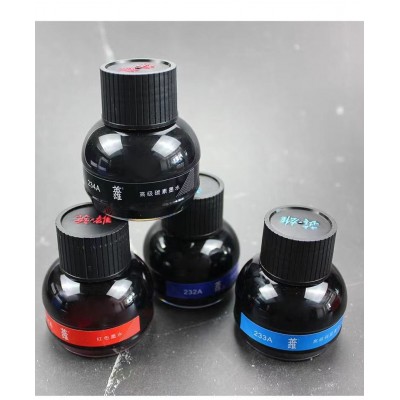 英雄234高级碳素墨水56ML 黑色 蓝色 墨兰 红 学生文具钢笔水跨境图2