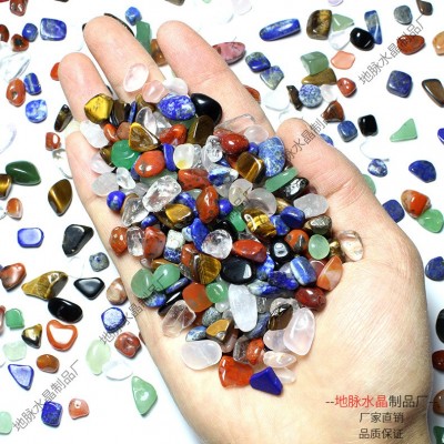 优质天然七彩水晶石水晶碎石七彩宝石供佛修曼扎装藏宝石鱼缸景石图4