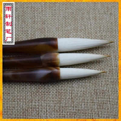 批发毛笔兼毫金属玛瑙杆兼毫毛笔文房四宝用笔书画用图2